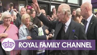 Rapturous Welcome for Kings First Visit Since End of Royal Mourning [upl. by Sverre]