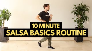 10 Minute Salsa Basic Steps Practice Routine You Can Do Solo at Home [upl. by Ijies157]