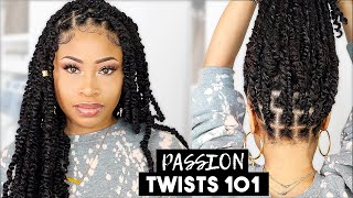 EASY amp NEAT PASSION TWISTS rubber band method [upl. by Sixla]