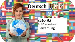 Bewerbung  Schriftl Prüfung B2 telc [upl. by Ppilihp]