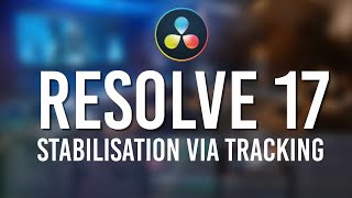 Stabilisation Via Tracking In Davinci Resolve 1718 [upl. by Atsillac]