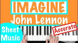 How to play IMAGINE  John Lennon Piano Accompaniment Chords Tutorial [upl. by Ainak471]