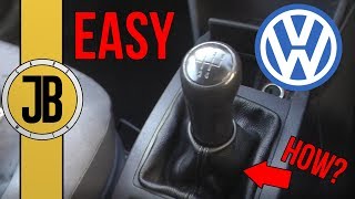 How to Replace Gear Shift KnobBootGaitorCover VW Polo 9N  Pointless Polo Project [upl. by Noj]