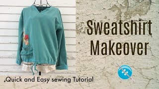 Quick and Easy Sweatshirt Makeover [upl. by Gladstone763]