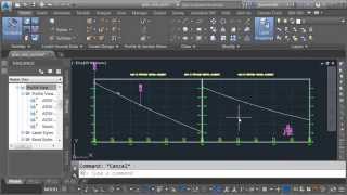 Civil 3D Creating Split Profile Views [upl. by Maddock857]