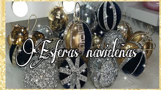 IDEAS PARA HACER ESFERAS NAVIDEÑASDECORACIONES NAVIDEÑAS [upl. by Capp]