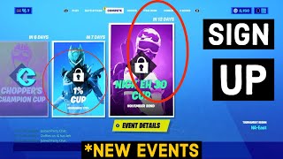 HOW to SIGN UP and REGISTER for ALL New Events in Fortnite [upl. by Alyakem]