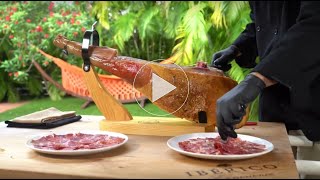 How To Carve A Whole Jamon Iberico De Bellota from Iberico Club 2 min StepbyStep video [upl. by Rednirah]