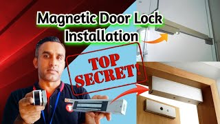 Magnetic Lock Installation  How to Install Electro Magnetic Door Lock  Mag Locks [upl. by Sokram510]