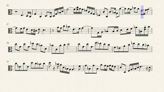 Schindlers List Theme Song viola solo sheet music [upl. by Kinzer]