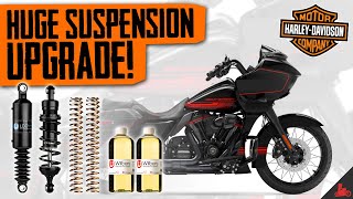 Harley ROAD GLIDE Suspension Install amp Comparison Wilbers [upl. by Ainit474]