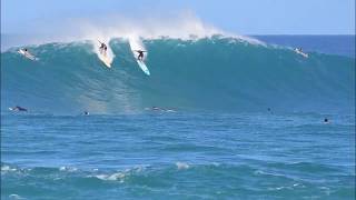 Sunset Beach North Shore Oahu Hawaii  Big Wave Surfing [upl. by Rockey]