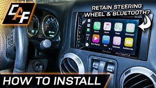 How to Install Aftermarket Radio Jeep Wrangler 20112017 [upl. by Cheyne]