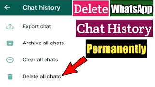 How To Delete WhatsApp Chat History Permanently [upl. by Benia912]