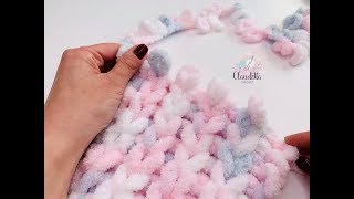 How to use Loop Yarn  Easy Baby Blanket [upl. by Caz]