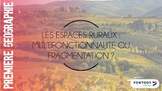 PREMIERE Les espaces ruraux  multifonctionnalité ou fragmentation [upl. by Ecad444]