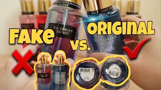 VICTORIAS SECRET FAKE VS ORIGINAL  FRAGRANCE MIST  MORE THAN 10 THINGS TO IDENTIFY 😱😱😱 [upl. by Abelard975]