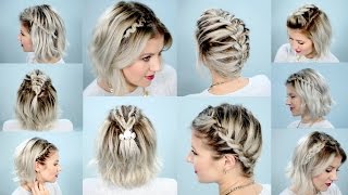 10 EASY BRAIDS FOR SHORT HAIR TUTORIAL  Milabu [upl. by Sivaj356]