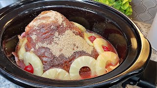 Pineapple Ham Recipe  EASY Slow Cooker Ham Recipe  Simply Mama Cooks [upl. by Mongeau]