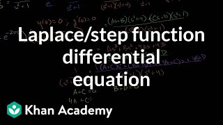 Laplacestep function differential equation  Laplace transform  Khan Academy [upl. by Dnalor]