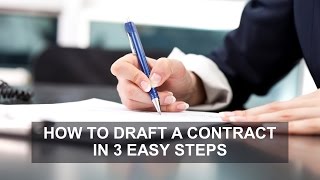 How to Draft a Contract in 3 Easy Steps [upl. by Shelburne]