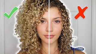 CURLY HAIR STYLING MISTAKES TO AVOID  TIPS FOR VOLUME AND DEFINITION AIRDRY [upl. by Nosreffej]