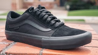 Vans Old Skool Pro Blackout Review [upl. by Ahsinwad]