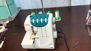 Janome Machine Series Four DLB Serger [upl. by Ennavoj]