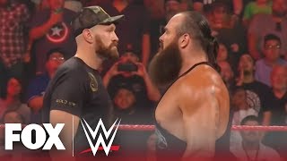 Tyson Fury and Braun Strowman go at it in the ring  MONDAY NIGHT RAW [upl. by Cheria]