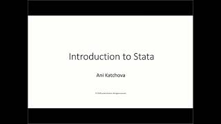 Introduction to Stata [upl. by Leay195]