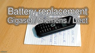 Gigaset Siemens Dect battery replacement [upl. by Brader]