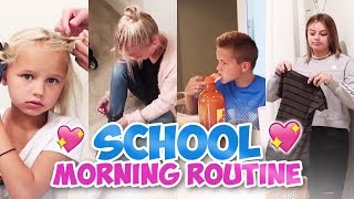 SCHOOL MORNING ROUTINE WITH 4 KIDS  THE LEROYS [upl. by Recha]