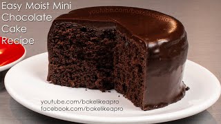 Easy Moist Mini Chocolate Cake Recipe [upl. by Lakim535]