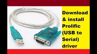 Download Prolific USB to Serial Driver for Windows 10 7 8 81 Vista XP 6432 Bit [upl. by Pickar]