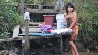 Boat trip at the river in Mulu NP Sarawak  Borneo [upl. by Emmy958]