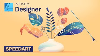 Flower bouquet Illustration process vector art in Affinity Designer [upl. by Sena]