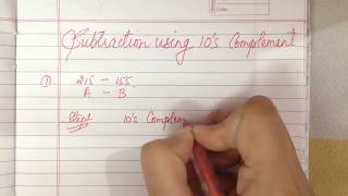 Subtraction using 10s complement [upl. by Shreve372]