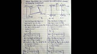 Shape functions for 4 noded quadrilateral element [upl. by Jannery953]