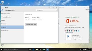 How to Activate windows 10 and microsoft office 2016 [upl. by Keli]