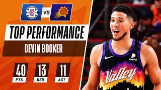 Devin Booker DROPS 1st 40 PT TRIPLEDOUBLE of Career in Game 1 ☀️ [upl. by Dviad]