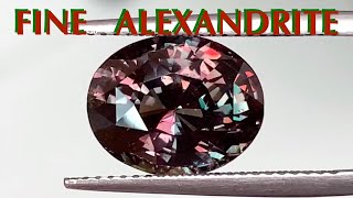 Natural Alexandrite Color Change Chrysoberyl Oval  Green in Daylight to Red in Incandescent Light [upl. by Ardnahsal65]