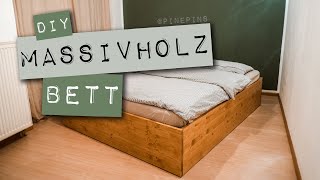 DIY Bett aus Massivholzbett selbst bauen houselife [upl. by Suilmann]