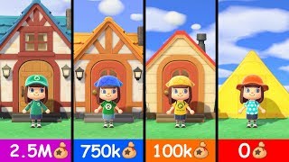 Animal Crossing New Horizons  All House Upgrades [upl. by Shayna557]