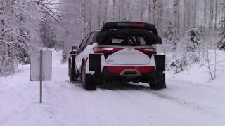 Kalle Rovanperä amp Toyota yaris wrc winter wonder rally land [upl. by Refinnej]