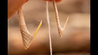 How To Make A Primitive Wooden Fish Hook [upl. by Farrish]