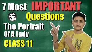 The Portrait Of A Lady Important Questions  Class 11  In Hindi  Summary  English World [upl. by Arracahs]