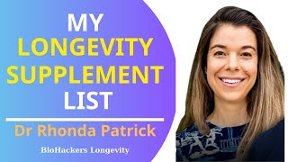 Rhonda Patrick’s Longevity Supplement list [upl. by Eerpud]