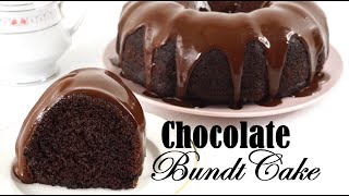 Super Moist Chocolate Bundt Cake [upl. by Nylikcaj]