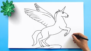 Most Easy Unicorn Drawing [upl. by Bertle]