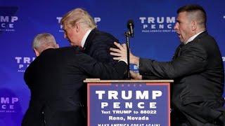 Donald Trump rushed off stage during rally in Nevada [upl. by Dupaix]